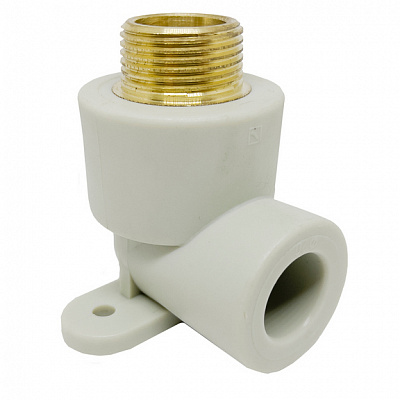 Колено настенное Н PRAWTECH PP-R для сантехприборов O25 x 3/4 НР (P232025034)