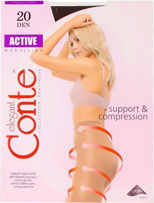 Колготки женские Conte ACTIVE 20 den mocca р. 2 коричневый 