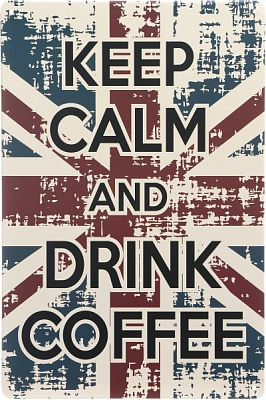 Табличка сувенирная Keep calm 20х30 см 30x20 см разноцветный 