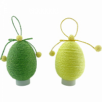 Декорация пасхальная Shunda Яйцо заплетенное 8х10 см цвет в ассортименте