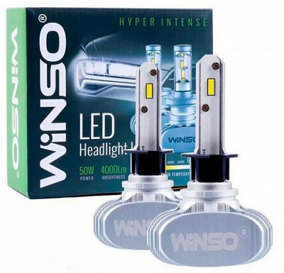 Лампа светодиодная WINSO LED 791100 H1 P14.5s 12В 50 Вт 2 шт. 6000 K