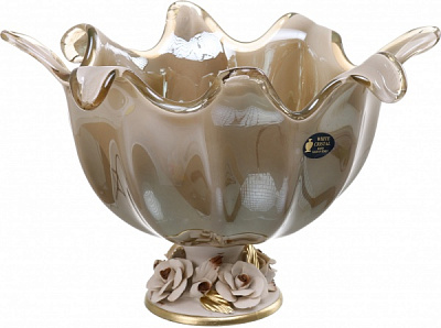 Фруктовниця коричнева PIOVRA GRIGIO GREY 40X40X24 White cristal