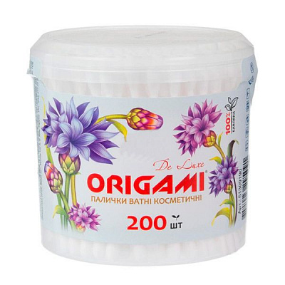 Ватные палочки Origami 200 шт. (круглая)