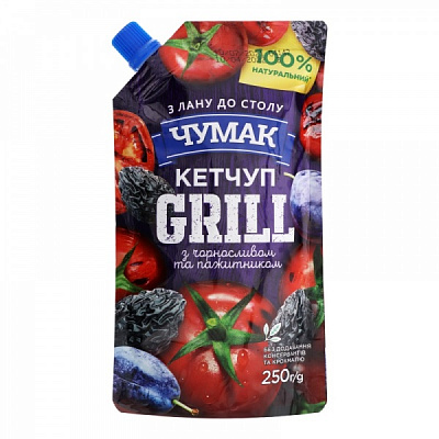 Кетчуп Чумак із чорносливом і пажитником Grill 250 г