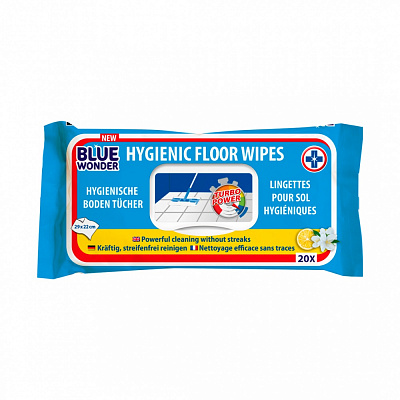 Cерветки вологі для підлоги Blue Wonder 20 шт.