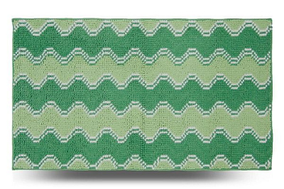 Килимок для ванної Dariana Хвиля 70х120 см зелений