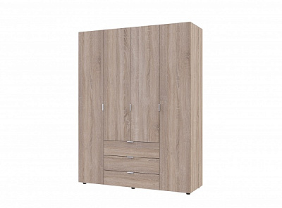 Шкаф гардеробный Doros Гелар (4 дв. + 3 ящ.) дуб сонома 