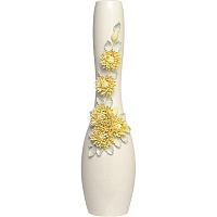 Ваза декоративная Хризантемы желтая 75 см