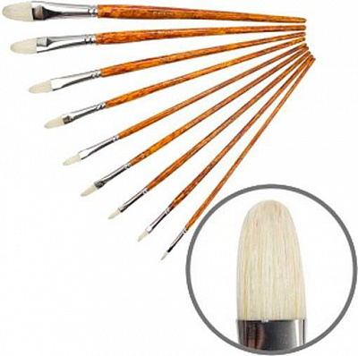 Кисть щетина овальная Grace 2023FR № 1 Kolos 