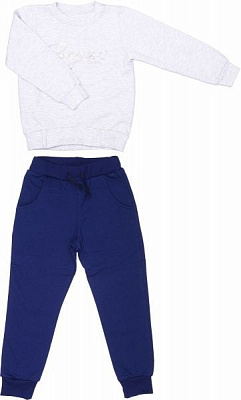 Комплект для дівчаток Фламінго 454-309 р.104 темно-синій/меланж