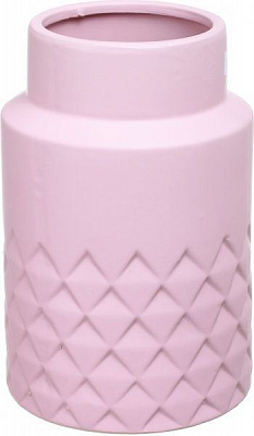 Ваза керамическая розовая Matt 13,5x13,5x20 см