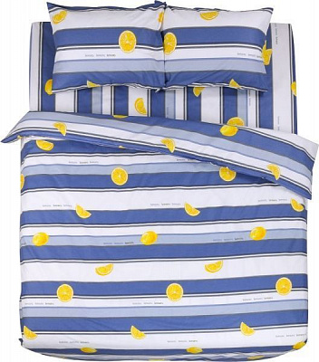 Комплект постільної білизни Lemon blue 2,0 синій із білим UP! (Underprice)