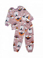 Пижама для девочек Luna Kids Овечки с радугами р.146 розовый 0156 