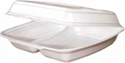 Ланч-бокс Horeca Line из вспененного полистирола 2х-секционный 25 шт.