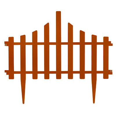 Ограждение для газона Алеана  Парканчик (4 в 1), терракот 65х55 см