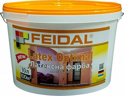 Фарба латексна Feidal Latex Optimal мат білий 10л