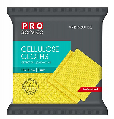 Набір серветок універсальні PROservice жовта 18х18 см 5 шт./уп. жовтий