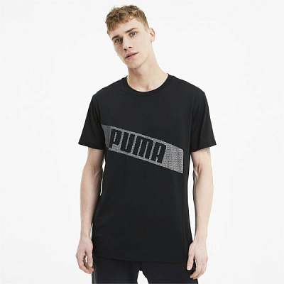 Футболка Puma Train Graphic SS Tee 51942201 S чорнийбілий