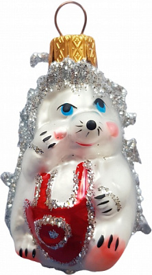 Подвеска Юріта Ёжик F73 белый с серебристым