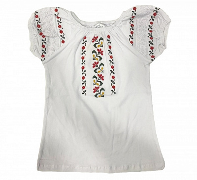 Вишиванка для дівчаток JOIKS р.116 білий WU-04