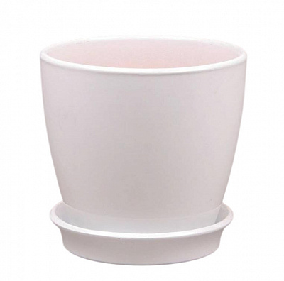 Горщик кераміка ВК круглий глянець білий 1,8 л Shynkar&KO