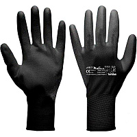 Перчатки Reis черные с покрытием полиуретан XL (10) RnyPu Black 10