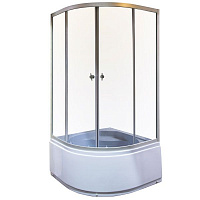 Душевая кабина UP! (Underprice) HK-8140 Q 900x900x1950 профиль сатин, стекло графит