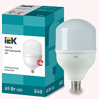 Лампа светодиодная IEK HP 65 Вт T160 матовая E40 220 В 4000 К 