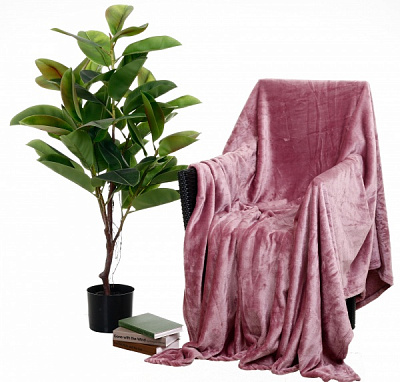 Плед Frannel Solid Nostalgia 160x200 см рожевий La Nuit