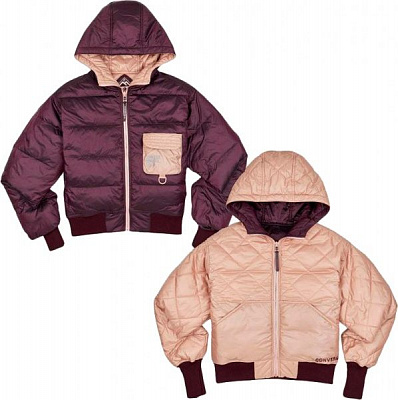 Куртка Converse Womens Down Reversible Utility Puffer 10019428-629 XS бордовыйпудровый