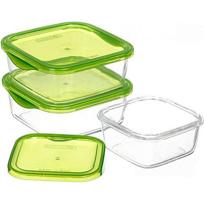 Набір ємностей для харчових продуктів Luminarc квадратний