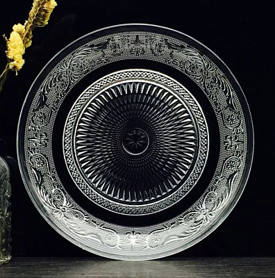 Блюдо сервировочное Fiora Lazio круглое 29х2 см прозрачное