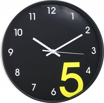 Часы настенные Five 30,5x4,3 см черные