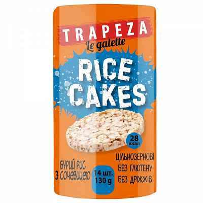 Галеты ТРАПЕЗА из бурого риса с чечевицей 130 г