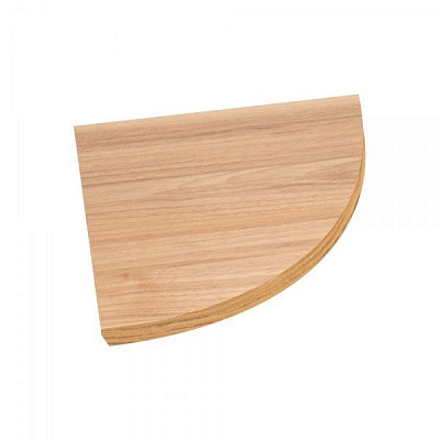 Полиця кутова DC радіусна 300x16x300 мм горіх французький світлий