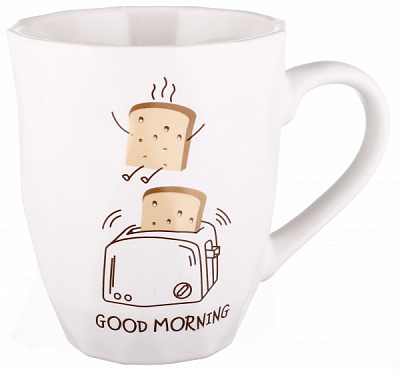 Чашка Breakfast 355 мл белая Fiora