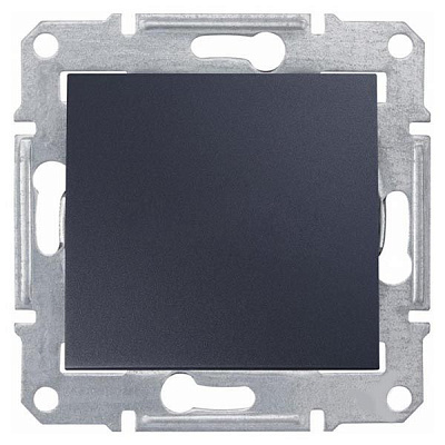 Вимикач одноклавішний Schneider Electric Sedna без підсвітки 10 А 250В IP20 графіт