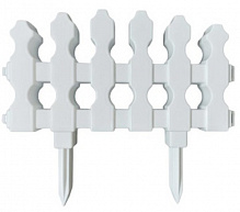 Декоративное ограждение для клумб Тірапласт Марсель 4 шт. белый