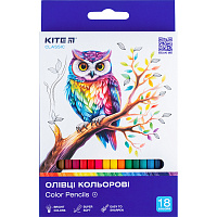 Карандаши цветные 18 шт. Classic KITE