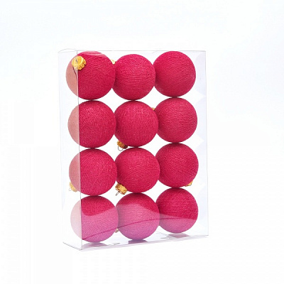 Игрушка на елку Котоновые шарики 12 шт. Cyclaam d80 мм 8 см 12 шт./уп. 