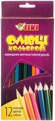 Олівці кольорові 51602-ТК 12 шт. Тікі
