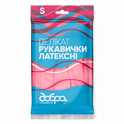 Перчатки латексные Добра господарочка Деликат стандартные р.S 1 пар/уп.