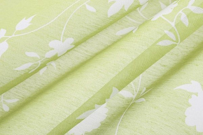 Ткань тюлевая Декостиль w628 1270/21 салатовый с принтом 