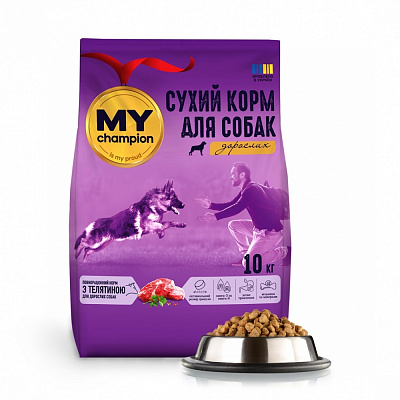 Корм сухий Мій чемпіон з телятиною 10 кг