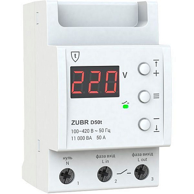 Реле напряжения ZUBR D50t