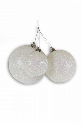 Куля новорічна d 150 мм 4908 білий