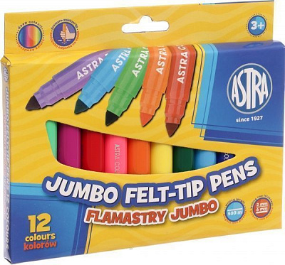 Фломастеры Jumbo 12 шт. Astra