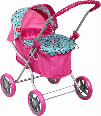 Коляска для кукол PIXIE 58х33х55 см розово-голубой 9325H