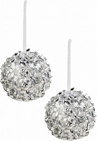 Шар новогодний Xinchang Trust-Worthy Import & Export Co Ежик-блестка 8 см T21-37 серебряный