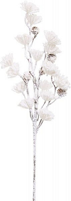 Декорація новорічна Гілка із суцвіттями і шишками 60см EPI-A3-565AW